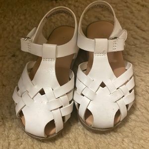 White toddler sandals